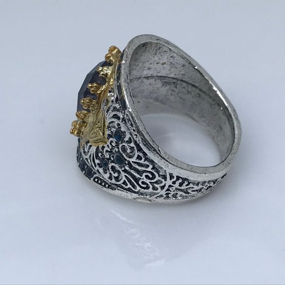 Men Ring Silver/Gold Tone Fashion Rings Unisex - Picture 5 of 8